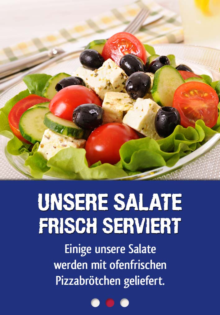 Unsere Salate frisch serviert